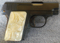 COLT 1908 25 WITH CARVED PEARL STEER HEAD GRIPS