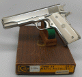 COLT SUPER 38 CS SERIES ORIGINAL BOX NICKEL FACTORY LETTER