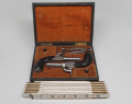 CASED PAIR OF MUFF PISTOLS HIGH CONDITON